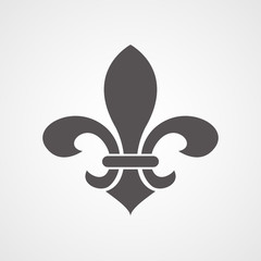 Fleur de lis or lily flower icon.