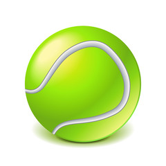 Tennis ball isolated on white vector
