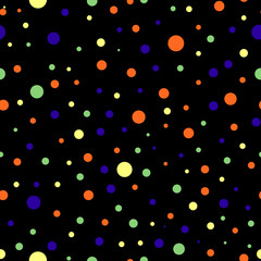 Seamless vector pattern with dots. Simple graphic design. Dotted drawn background with little decorative elements. Print for wrapping, web backgrounds, fabric, decor, surface