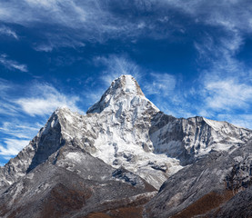 Ama Dablam Mount in Everest Region, Nepal Himalaya