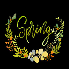 Foral flowers wreath