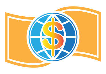 Global finance economy communication, vector illustration.