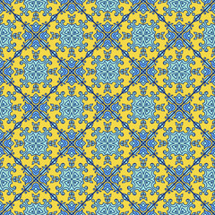 Portuguese azulejo tiles. Blue and white gorgeous seamless patterns. For scrapbooking, wallpaper, cases for smartphones, web background, print, surface texture, pillows, towels, linens bags T-shirts