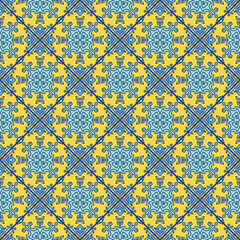 Portuguese azulejo tiles. Blue and white gorgeous seamless patterns. For scrapbooking, wallpaper, cases for smartphones, web background, print, surface texture, pillows, towels, linens bags T-shirts