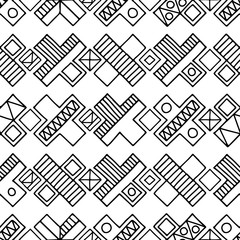 Vector seamless pattern, graphic illustration