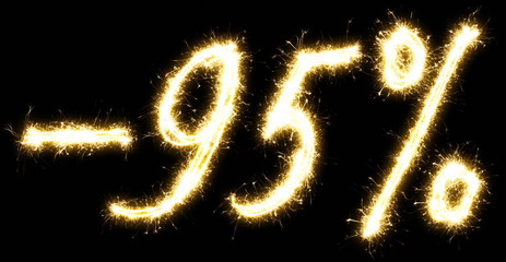 -95% Sale percents made of sparkler