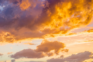 Fototapeta na wymiar orange sky at sunset