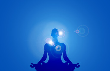 meditazione, yoga, fiore di loto