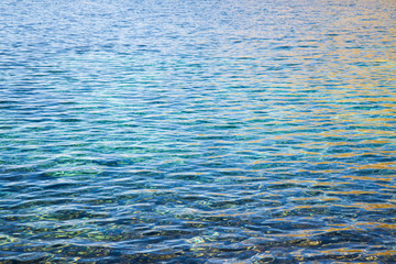 surface of the water in the lake