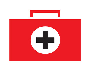 First aid kit icon vector isolated white background. Medical icons.