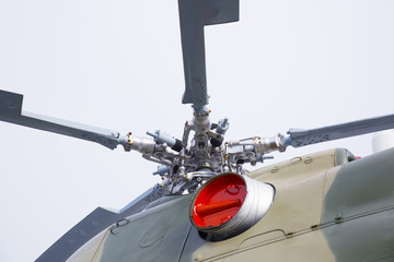 Fototapeta na wymiar Helicopter blades close-up 