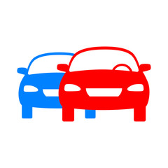 Plakat Car vector icon, object on white background