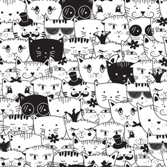 Cats head animal pattern.