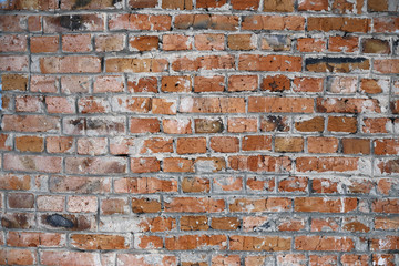 dirty wall of bricks