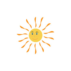 The sun sign on white background