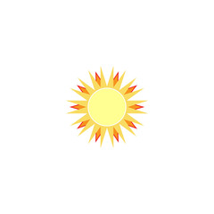 The sun sign on white background