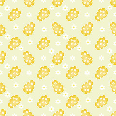 Easter seamless pattern with flowers and holiday eggs.Perfect for wallpaper, gift paper, pattern fills, web page background, spring and Easter greeting cards.