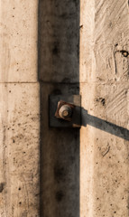 Precast electric pole.