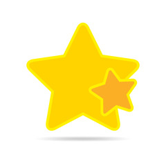 Yellow star icon. Vector illustration.