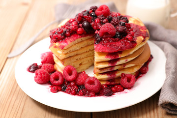 pancake with berry fruit