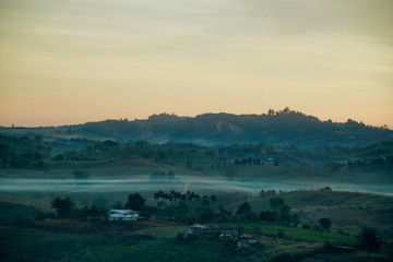 Beautiful landscape on mountain with nice sky