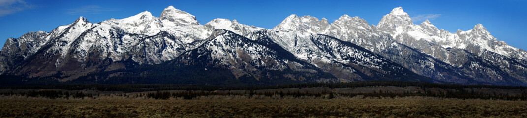 View of Teton Mountain Range Wyoming