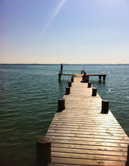 Fototapeta premium Am Chiemsee Natur Steg Idylle