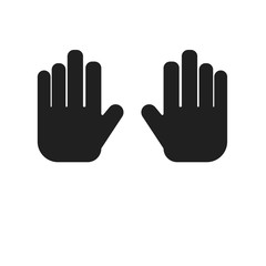 vector double hand stop sign