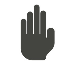 vector gray right hand flat design