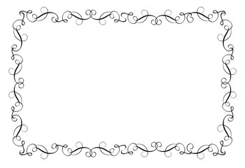 Decorative Frame and Borders Art. Calligraphy lettering Vector illustration EPS10