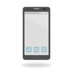 Vector icon of a modern smartphone in trendy flat style.