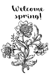 необычный цветок - привет весна - obrazy, fototapety, plakaty