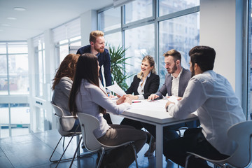 Group of business people collaborating in office