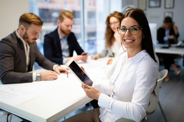 Fototapeta premium Businesswoman working in office