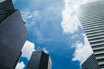 Obraz premium High-rise buildings and blue sky