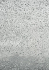 broken glass, office building