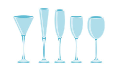 Set of alcohol glasses