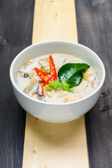 coconut milk soup with chicken
