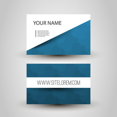 Fototapeta premium Business Card with Abstract Blue Pattern