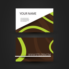 Business Card with Abstract Ovals Pattern