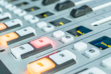 mixer at the radio station