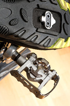 Detail Of Cycle Track With SPD Pedal