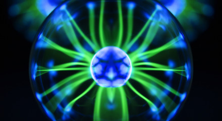 Abstract photo of electric waves.