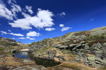 Fototapeta na wymiar Norwegen, Gamle Strynfjellsvegen
