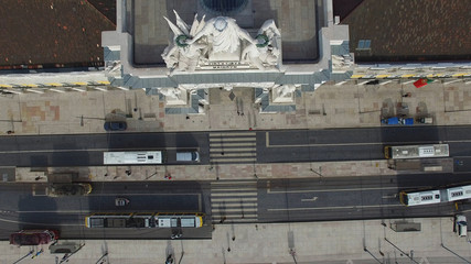 Fototapeta premium Top View of Arch in Rua Augusta, Lisbon, Portugal