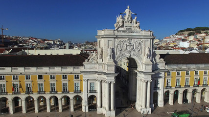 Arch in Rua Augusta at Commerce Square, Lisbon, Portugal