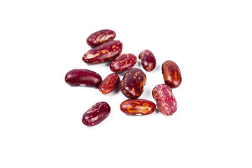 Red beans isolated on white background
