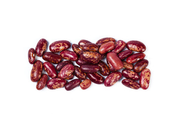 Red beans isolated on white background
