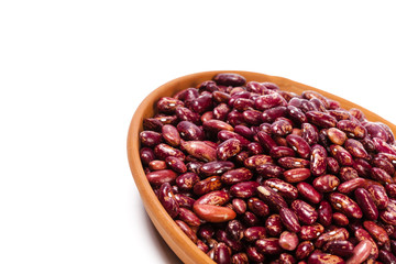 Red beans isolated on white background