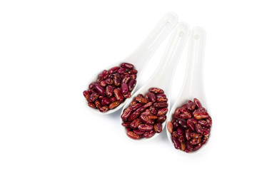 Red beans isolated on white background